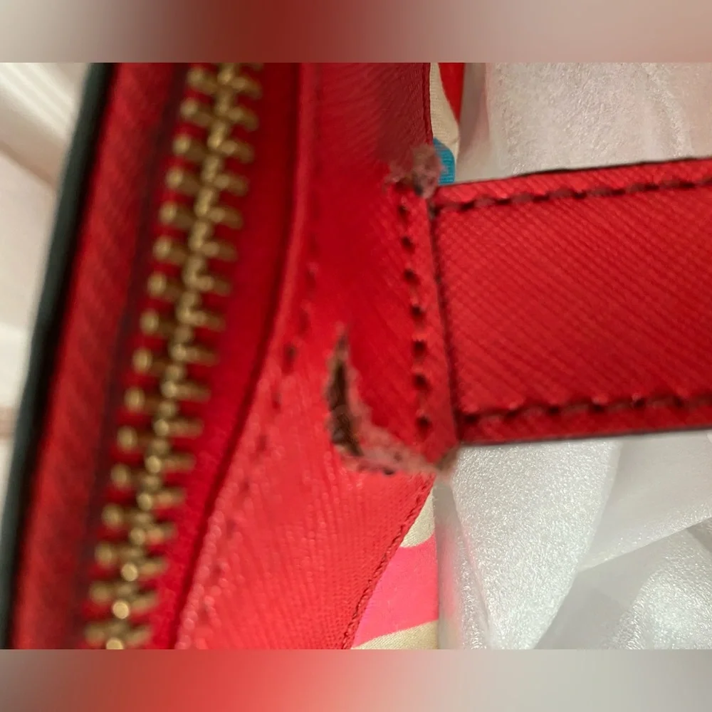 kate‎ spade Newbury Lane Briar Red Saffiano Leather Tote Bag